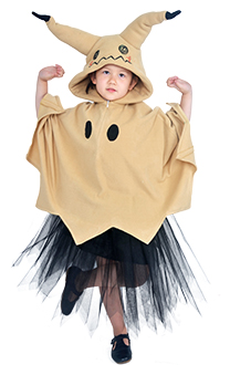 Kind Pikachu Mimikyu Halloween Umhang Kleid Kostüm für Kinder