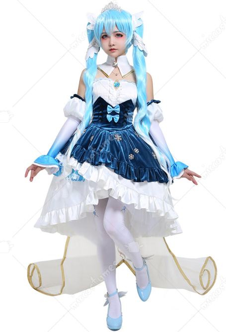 Snow Miku Kostum Cosplay Kleid In Top Qualitat