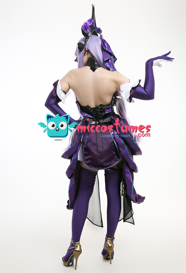 League Of Legends Lol Cosplay Kost M Sexy Withered Rose Syndra Halfter Lila Tr Gerlos Kleid