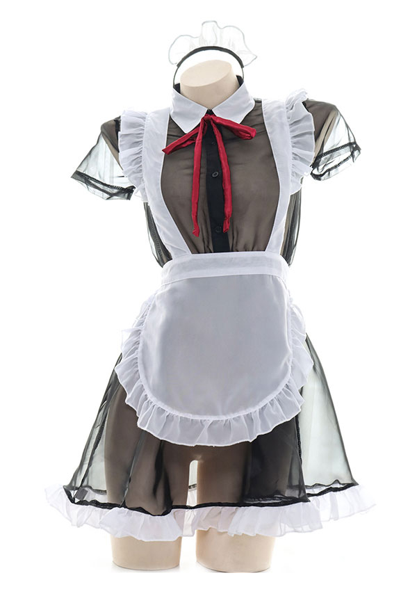 Self-Transparent Maid Dress Bodysuit Costume - Sexy Organsa Home Wear