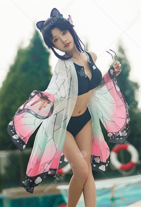 Kochou Shinobu Costume Demon Slayer Kimetsu No Yaiba Cosplay Outfit For Sale