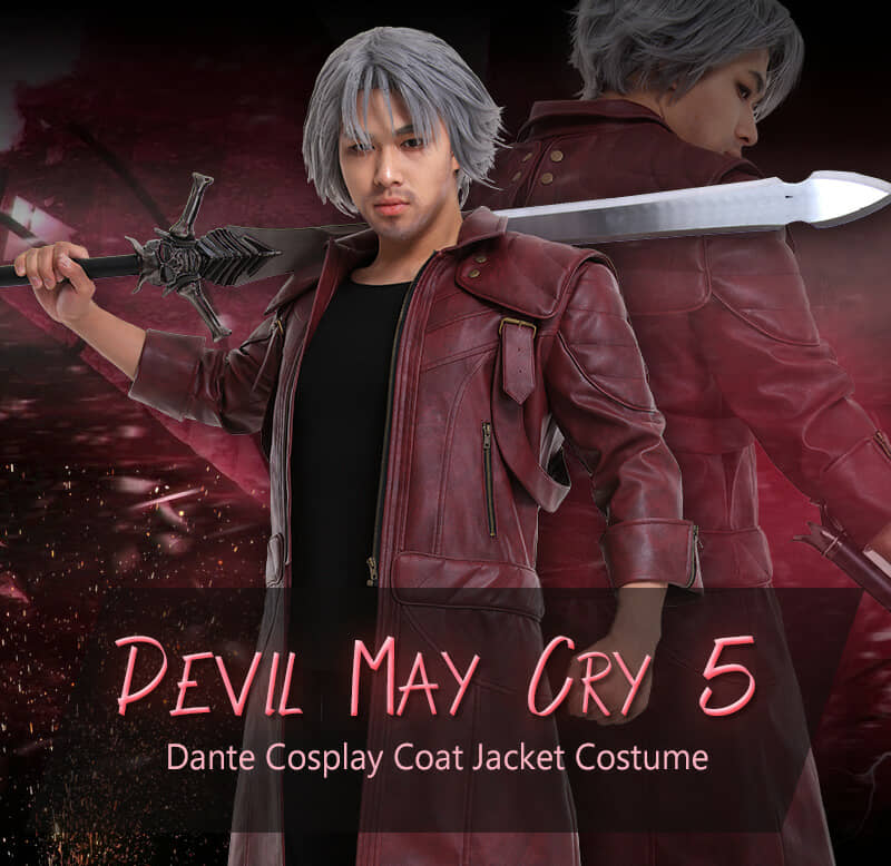 Devil May Cry Dante DMC Cosplay Costume@1242