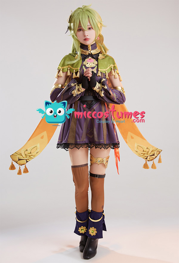 CoCos-SSS Game Genshin Impact Collei Cosplay Costume Game Genshin Impact  Sumeru Cosplay Collei Cute Girl Anime Costume and Wig