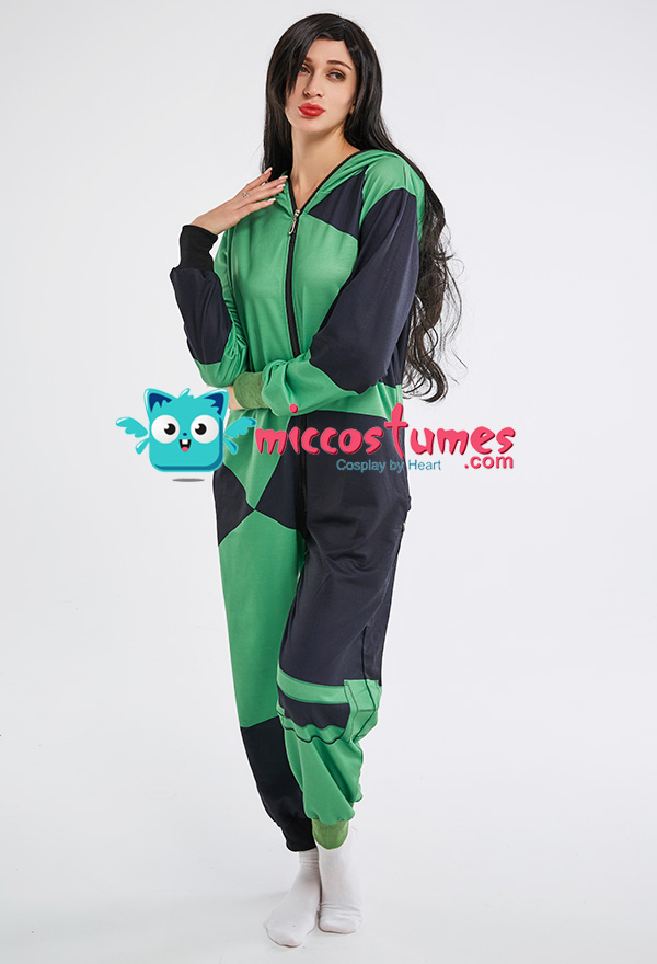 Shego Green and Adult Onesie - | for Contrast Women Black Sale Onesie Hooded Outfits Halloween Pajamas