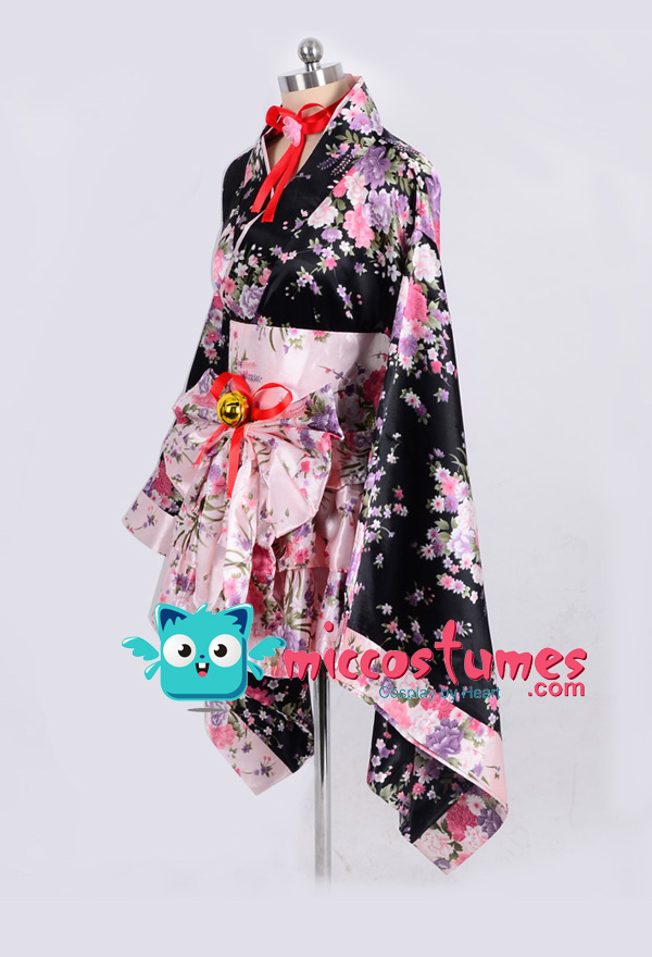 Japanese Kimono Lolita Maid Uniform Outfit Cosplay Costume
