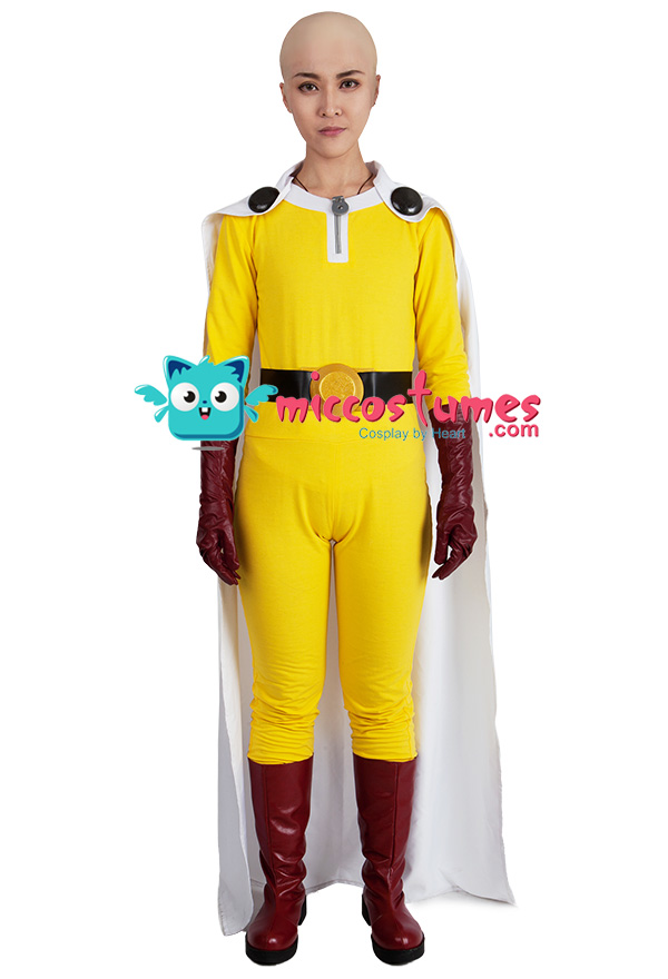 ONE PUNCH-MAN Hero Saitama Cosplay Costume Uniform Full Set Halloween Party  Suit