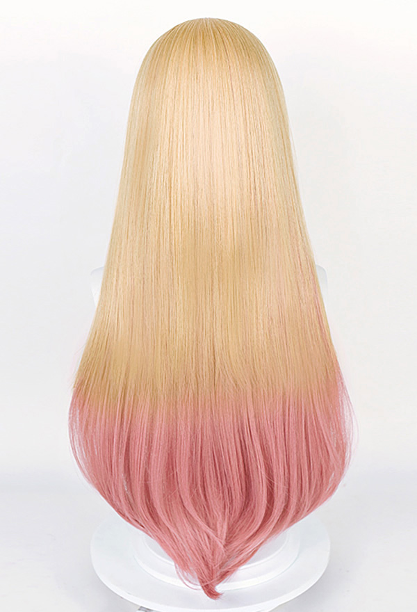 My Dress-Up Darling Sono Bisque Doll Wa Koi Wo Suru Kitagawa Marin Golden  Pink Cosplay Wig
